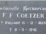 COETZER F.F. nee POLLARD 1864-1946