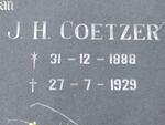 COETZER J.H. 1888-1929
