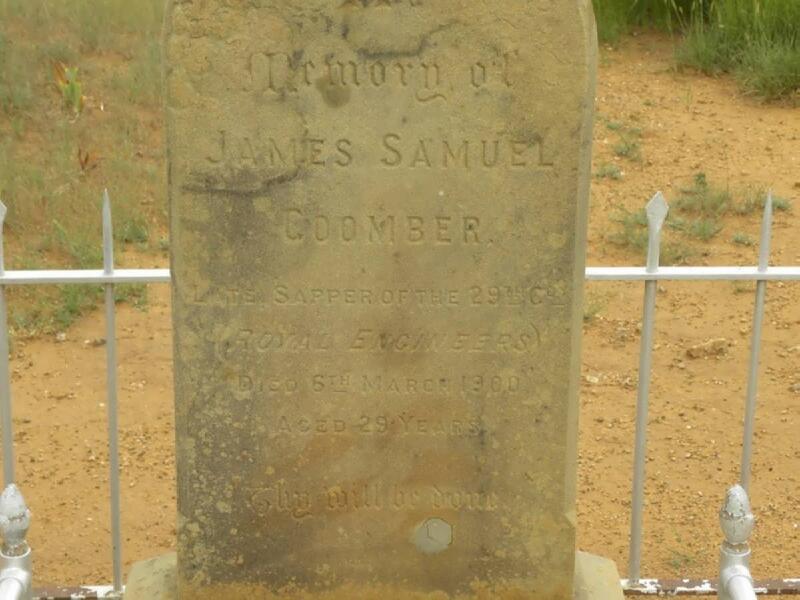 COOMBER James Samuel -1900