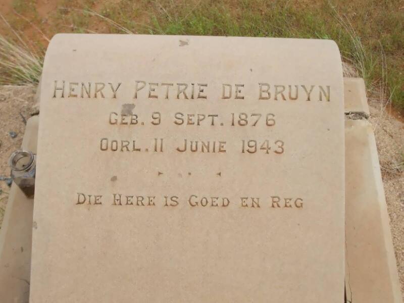 BRUYN Henry Petrie, de 1876-1943