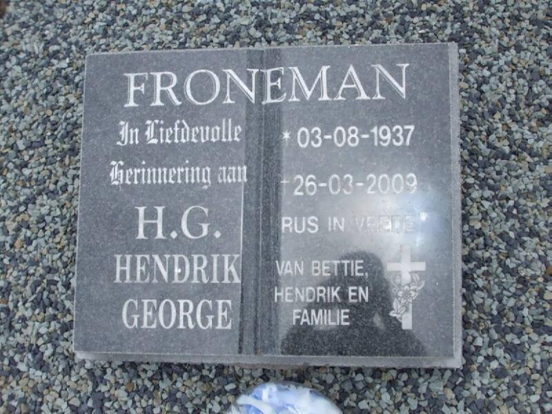 FRONEMAN Hendrik George 1937-2009