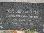 GEYER Elsie Johanna nee VAN HEERDEN 1908-1954
