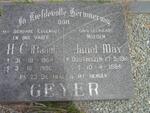 GEYER H.C. 1904-1990 & Janet May OOSTHUIZEN 1910-1994