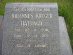 HATTINGH Johannes Kruger 1878-1913