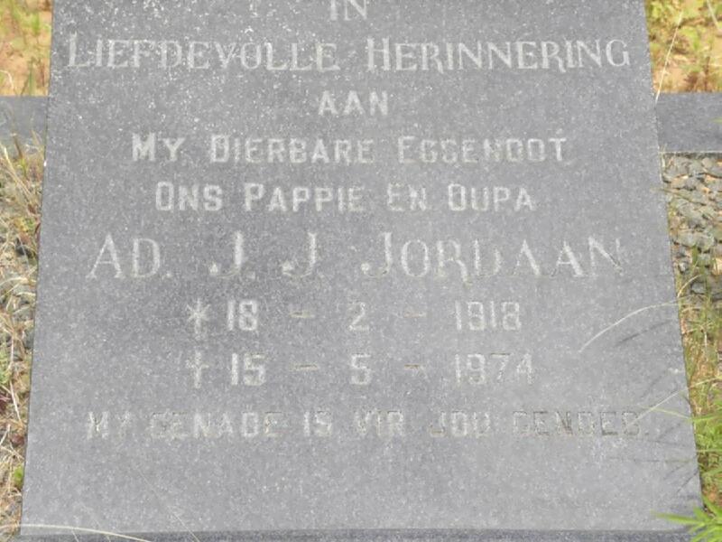 JORDAAN J.J. 1918-1974