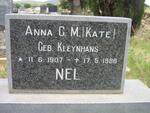 NEL Anna G.M. nee KLEYNHANS 1907-1986