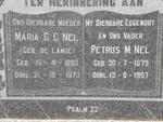 NEL Petrus M. 1879-1957 & Maria G.C.DE LANGE 1893-1973