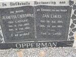 OPPERMAN Jan Lukas 1880-1960 & Jeanetta Catharina LATEGAN 1883-1965