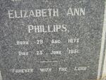 PHILLIPS Elizabeth Ann 1872-1951