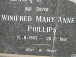 PHILLIPS Winifred Mary Anne 1903-1981
