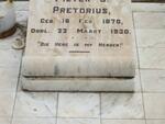 PRETORIUS ?eter 1870-1930