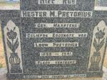 PRETORIUS Hester M. nee MAARTENS 1889-1941