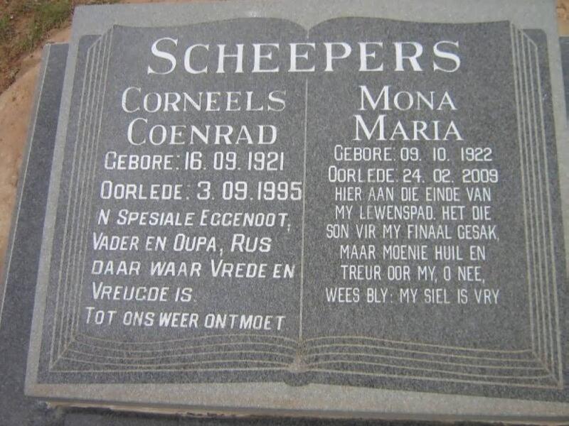 SCHEEPERS Corneels Coenrad 1921-1995 & Mona Maria 1922-2009