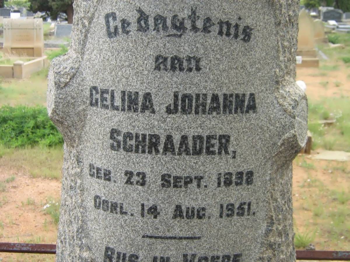 SCHRAADER Celina Johanna 1898-1951