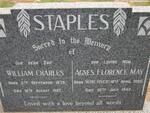 STAPLES William Charles 1879-1962 & Agnes Florence May KIRCHNER 1886-1943