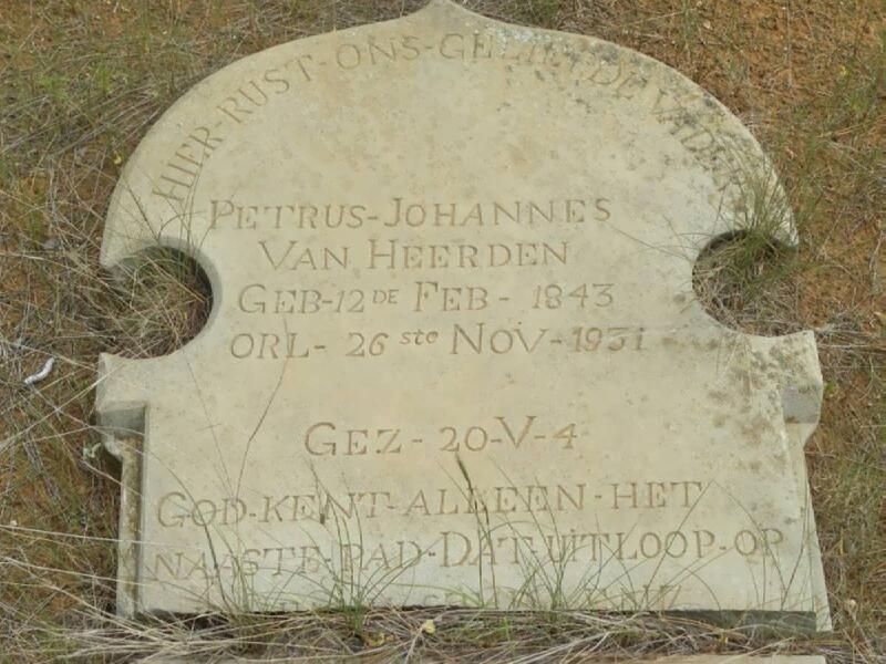 HEERDEN Petrus Johannes, van 1843-1931
