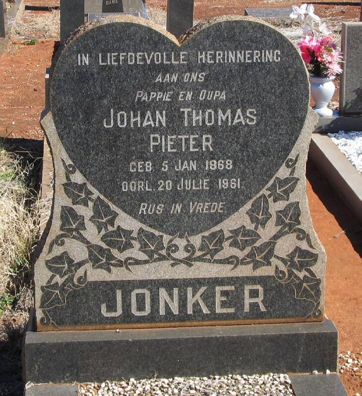 JONKER Johan Thomas Pieter 1868-1961