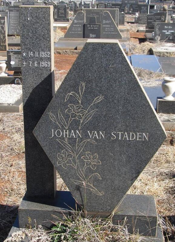 STADEN Johan, van 1952-1969