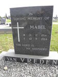 VREDEN Mabel, van 1914-1984