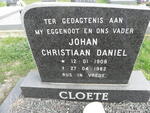 CLOETE Johan Christiaan Daniel 1908-1982