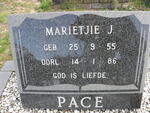 PACE Marietjie J. 1955-1986