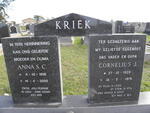 KRIEK Cornelius J. 1920-1978 & Anna S.C. 1918-2000