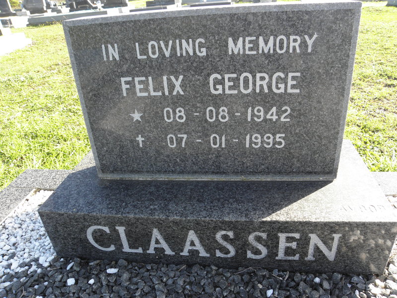CLAASSEN Felix George 1942-1995