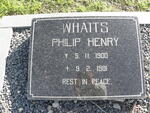 WHAITS Philip Henry 1900-1981