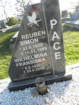 PACE Reuben Simon 1920-1989 & Wilhelmina Fransiska 1929-2002