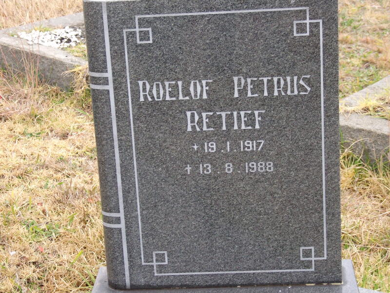RETIEF Roelof Petrus 1917-1988