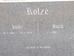 KOTZE Koos 1901-1978 & Malie 1906-