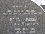 BERG Johannes Lodewikus Albertus, van den 1892-1973 & Maria Jacoba v. SCHALKWYK 1899-1986