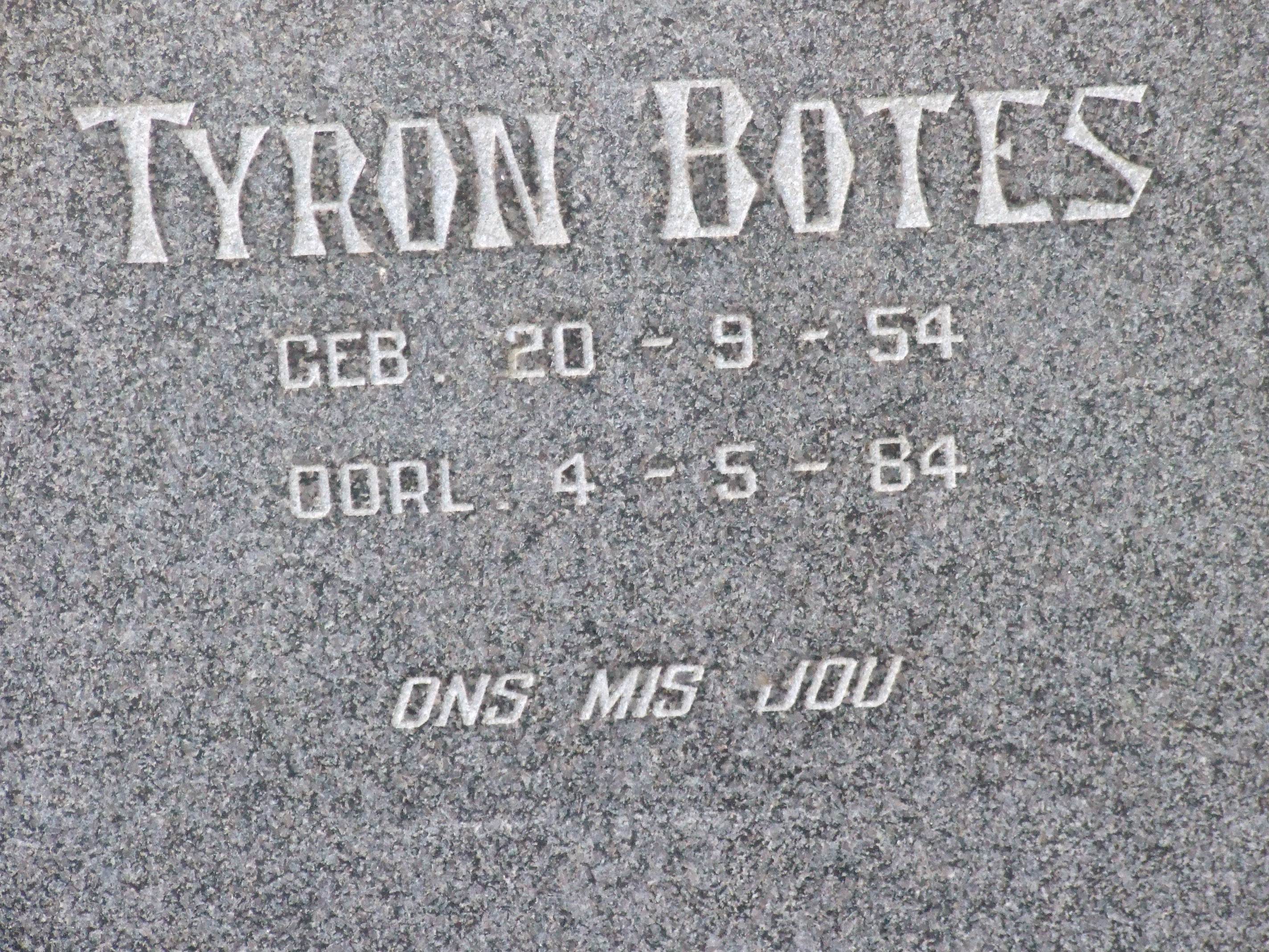 BOTES Tyron 1954-1984