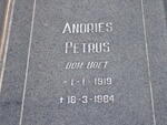 BREYTENBACH Andries Petrus 1919-1984