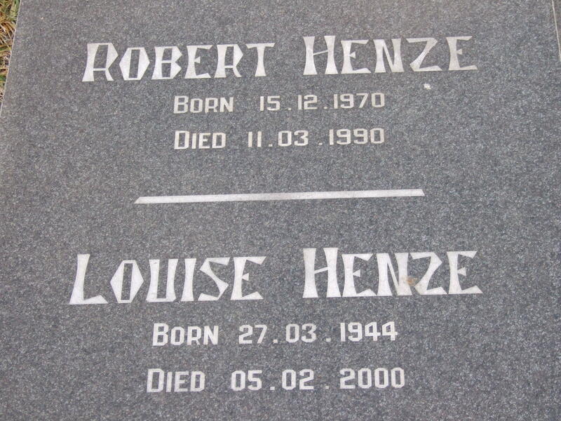 HENZE Robert 1970-1990 :: HENZE Louise 1944-2000