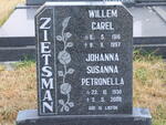 ZIETSMAN Willem Carel 1916-1997 & Johanna Susanna Petronella 1930-2008