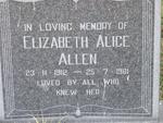 ALLEN Elizabeth Alice 1912-1981