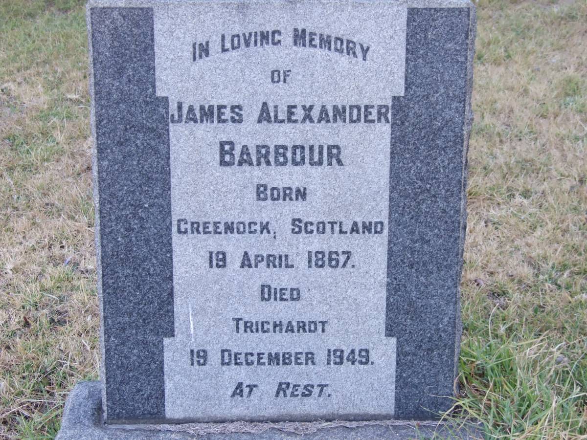 BARBOUR James Alexander 1867-1949