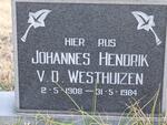 WESTHUIZEN Johannes Hendrik, v.d. 1908-1984