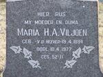 VILJOEN Maria H.A. nee V.D. HEEVER 1884-1977