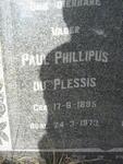 PLESSIS Paul Phillipus, du 1895-1973 & Gezina Johanna 1895-1957