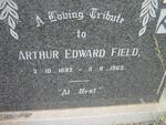 FIELD Arthur Edward 1892-1965 & Olive Emma HARTLEY 1892-1976