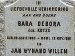 VLOK Sara Debora nee KOTZE 1893-1951