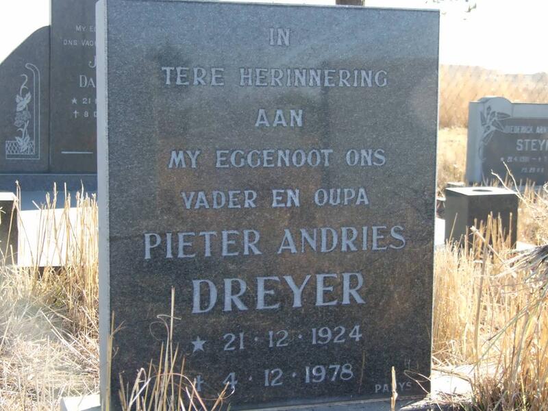 DREYER Pieter Andries 1924-1978