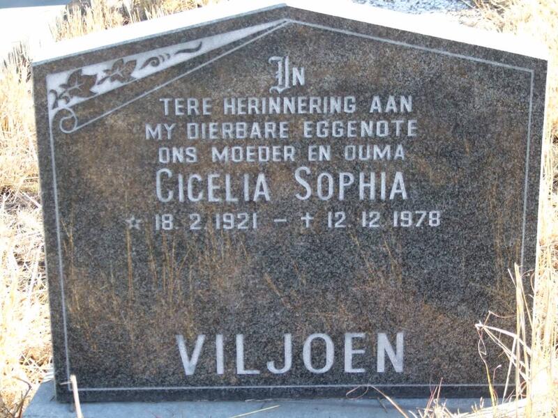 VILJOEN Cicelia Sophia 1921-1978