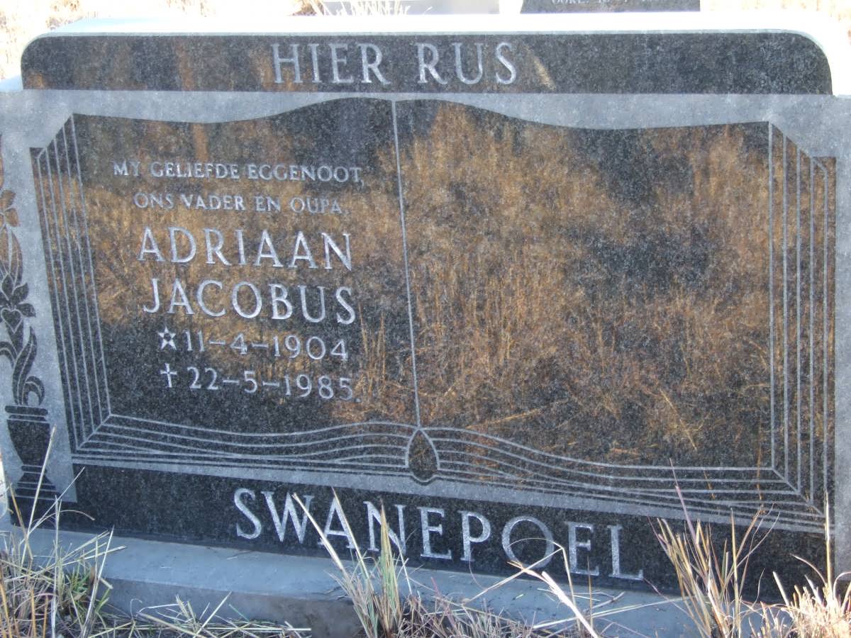 SWANEPOEL Adriaan Jacobus 1904-1985