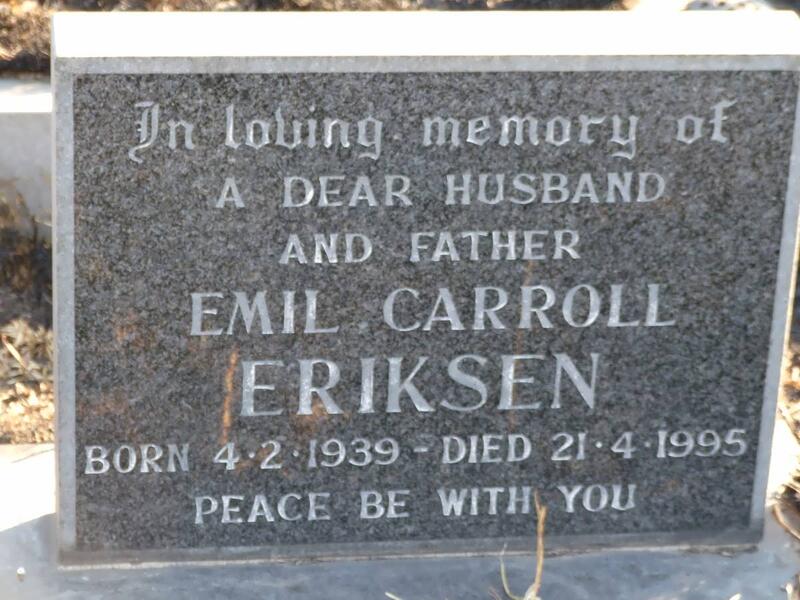 ERIKSEN Emil Carroll 1939-1995