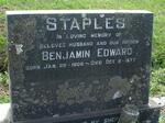 STAPLES Benjamin Edward 1908-1977