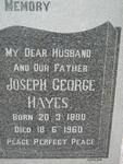 HAYES Joseph George 1880-1960 & Elizabeth BOUCHER 1888-1965