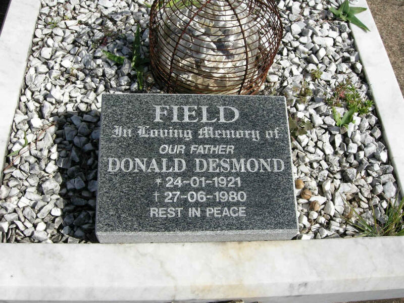 FIELD Donald Desmond 1921-1980